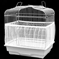 Pssopp Jaula de pájaros Colector de Semillas Guardia de Loro Jaula de pájaros Cubierta de Red de Malla ventilada Falda…